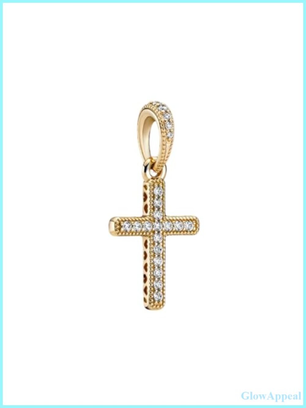 925 Sterling Silver Cross Charm Fits Bracelets Necklace Pendant